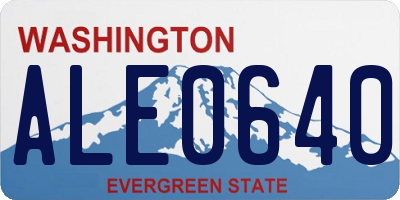 WA license plate ALE0640