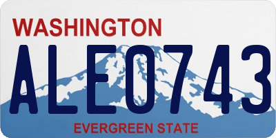 WA license plate ALE0743
