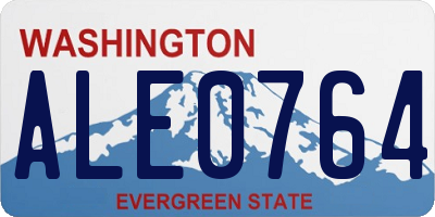 WA license plate ALE0764