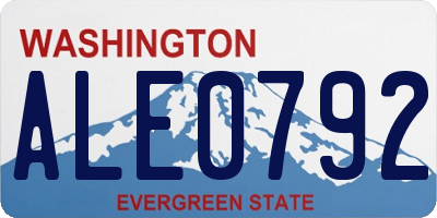 WA license plate ALE0792