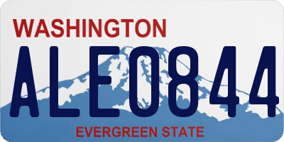 WA license plate ALE0844