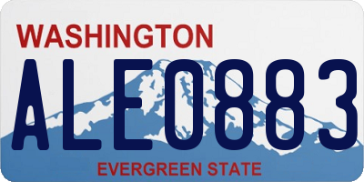 WA license plate ALE0883
