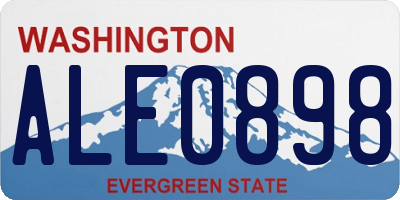 WA license plate ALE0898