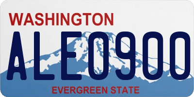 WA license plate ALE0900