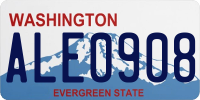 WA license plate ALE0908