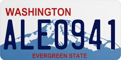 WA license plate ALE0941