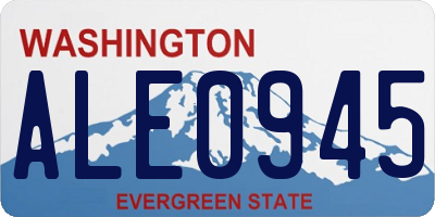 WA license plate ALE0945