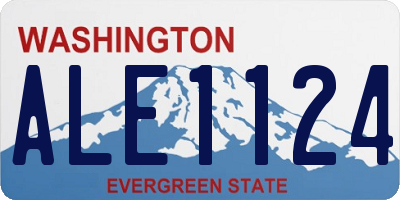 WA license plate ALE1124