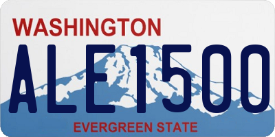 WA license plate ALE1500