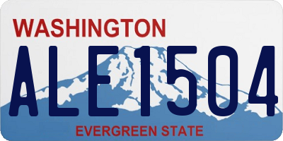 WA license plate ALE1504