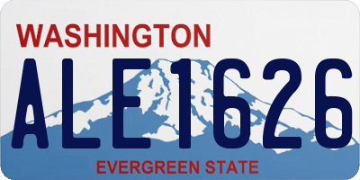 WA license plate ALE1626