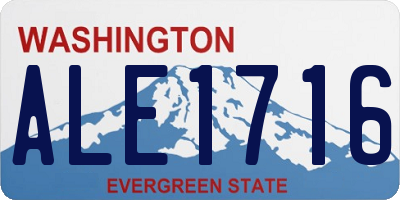 WA license plate ALE1716