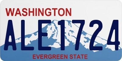 WA license plate ALE1724