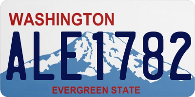 WA license plate ALE1782