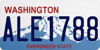 WA license plate ALE1788