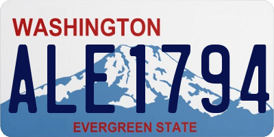 WA license plate ALE1794