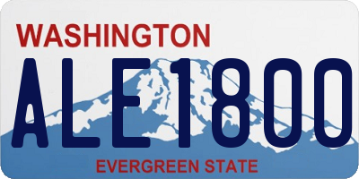 WA license plate ALE1800