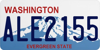 WA license plate ALE2155