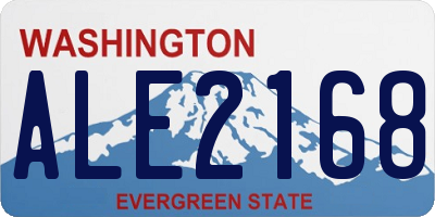 WA license plate ALE2168