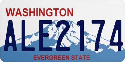 WA license plate ALE2174
