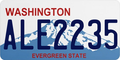 WA license plate ALE2235