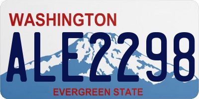 WA license plate ALE2298