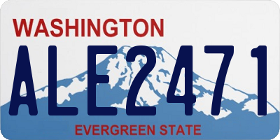 WA license plate ALE2471