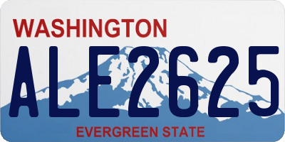 WA license plate ALE2625