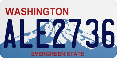 WA license plate ALE2736