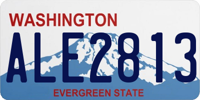 WA license plate ALE2813
