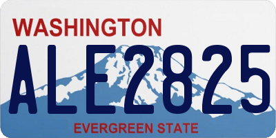 WA license plate ALE2825