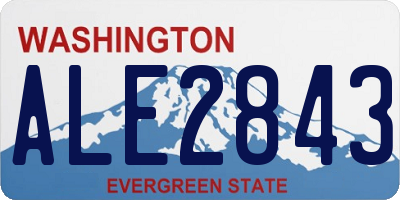WA license plate ALE2843