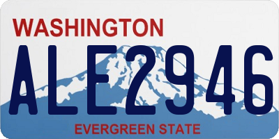 WA license plate ALE2946