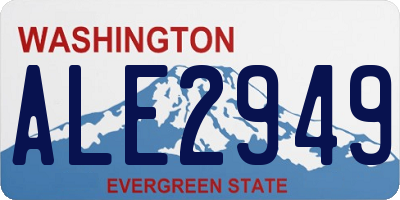 WA license plate ALE2949