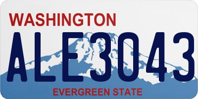WA license plate ALE3043
