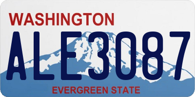 WA license plate ALE3087