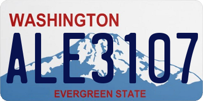 WA license plate ALE3107