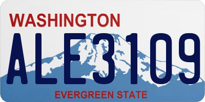 WA license plate ALE3109