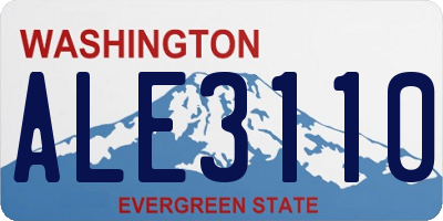 WA license plate ALE3110