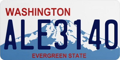 WA license plate ALE3140