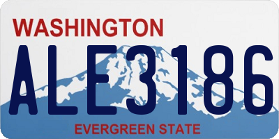WA license plate ALE3186