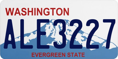 WA license plate ALE3227