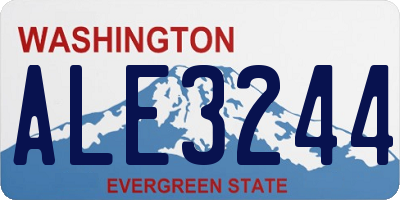 WA license plate ALE3244