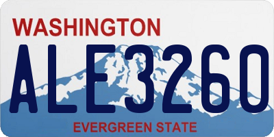 WA license plate ALE3260