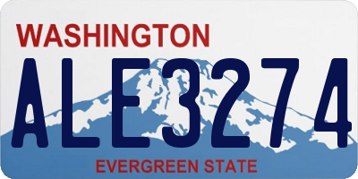 WA license plate ALE3274
