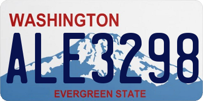 WA license plate ALE3298
