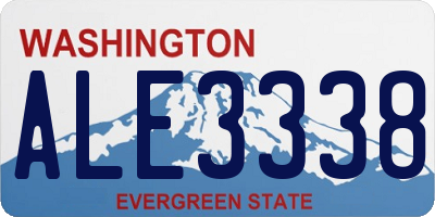 WA license plate ALE3338