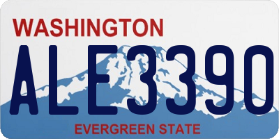 WA license plate ALE3390