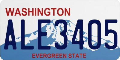 WA license plate ALE3405