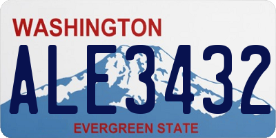 WA license plate ALE3432